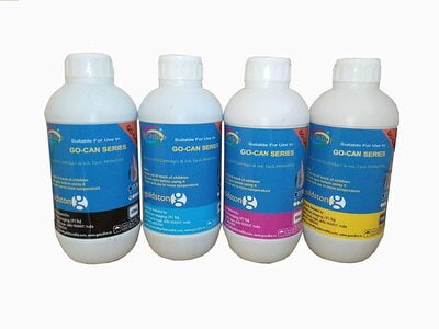 Compatible Refill Ink 500 ml x 4 Bottles (Combo Pack - BK,C,M,Y) for GO_CAN Printers