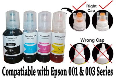 compatible Refill Ink for EPN L3156, L5190,L3115,L3150,L3110,L1110,L3116 Ink Tank Printer (Black 127 ml & CMY 70ml)