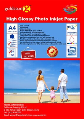 High Glossy Inkjet Photo Paper 180GSM A4 /20 Sheets