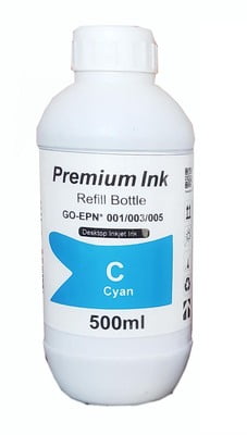 001 / 003 Compatible Refill Cyan Ink for EPN L4150 L4160 L6160 L6170 L6190 Ink Tank Printer - 500 ml