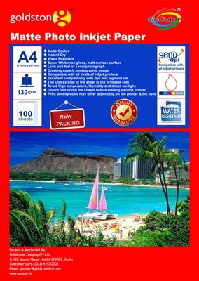 Matte ( Luster ) Inkjet Paper 130 GSM / size A4 / 100 Sheet