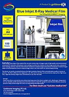A4 x500 Inkjet Medical Blue Film IMPORTED )(500 Sheets ) 210 micron / 280 gsm