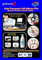 Self Adhesive Inkjettransparent/clear Film sticker/label - A4 Size (210mm X 297mm) 20 Sheet