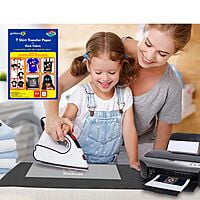 Tshirt Transfer Inkjet Paper Dark Fabrics X 5 Pack Combo (A4Zize 25 Sheet) Make Custom Tshirts at Home! As Simple as 1-2-3